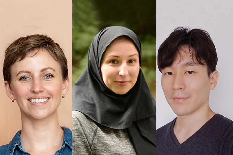  EECS faculty and CSAIL principal investigators Sara Beery, Marzyeh Ghassemi, and Yoon Kim (Credit: MIT EECS).