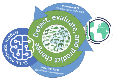 The AI and Biodiversity Change Global Climate Center, studying biodiversity changes around the world with artificial intelligence (Credit: The ABC).