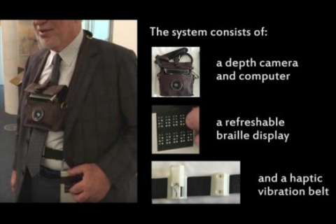 New algorithms power a prototype system for helping visually impaired users avoid obstacles and identify objects.